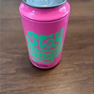 Pink 'Stay Single' Can with a pair of stay single socks. New, opened not used